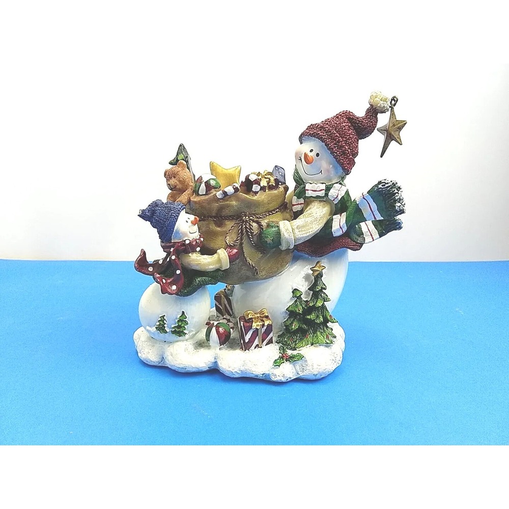 Home Interior Snowman Votive Candle Holder Gift Bag Holiday Decor
